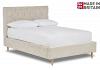 4ft Small Double Stirling fabric upholstered bed frame,button finish head end. 2